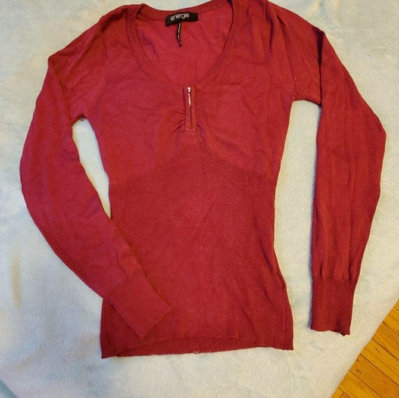 Magenta Ribbed Sweater - Picture 3 of 3